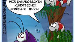 Garnelencartoons - Feuchtfröhlicher Humor aus dem Nanobecken